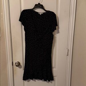 Elegant Black Polka Dot Dress
